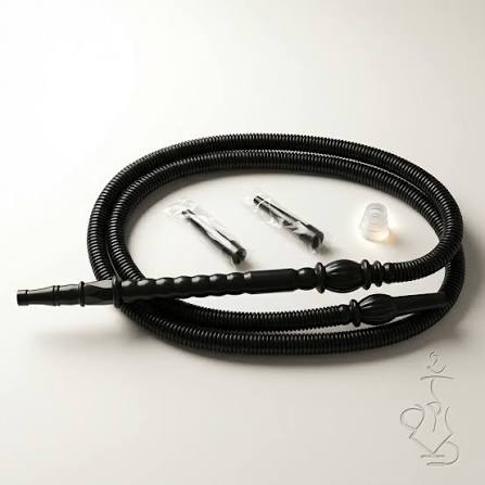 Plastic hookah pipe hose with mouthpiece tips