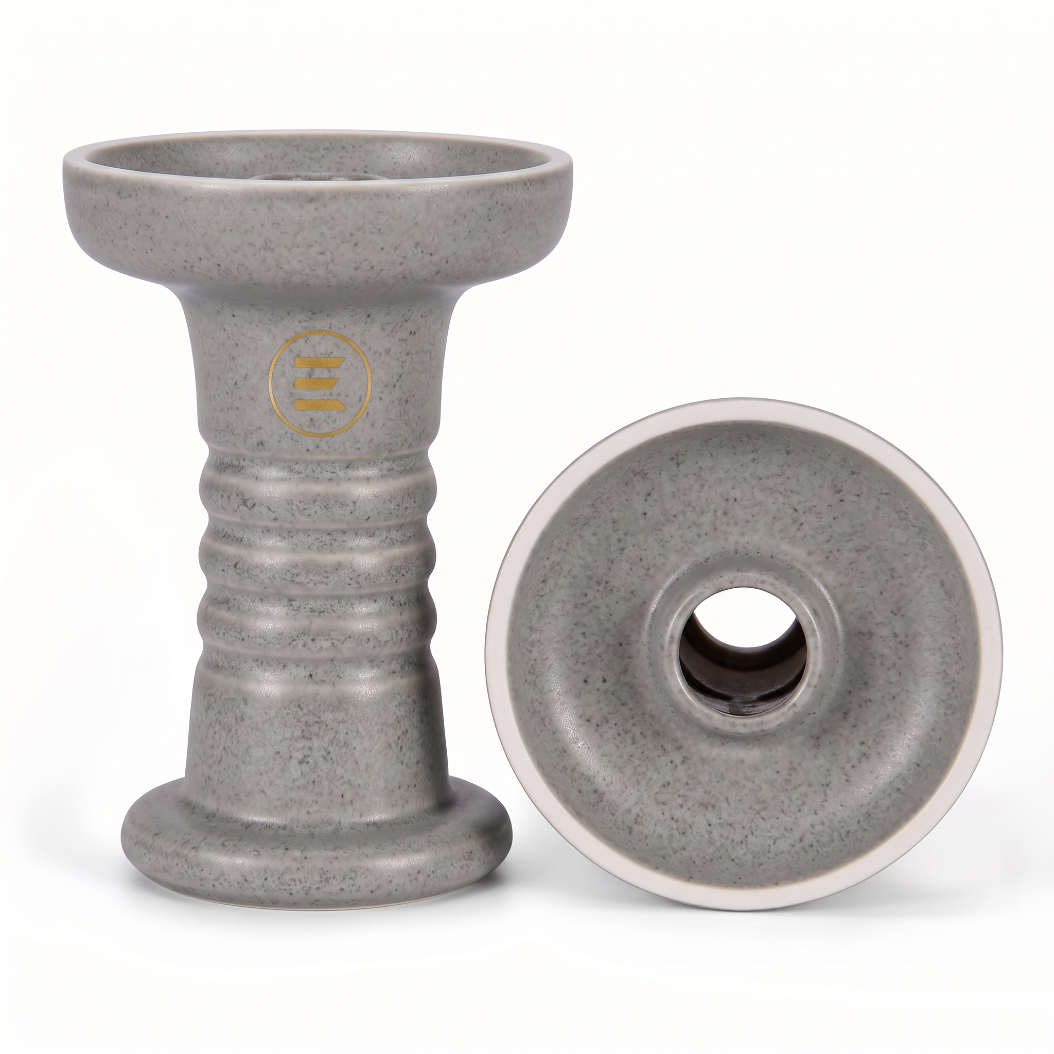 ELAN branded ceramic shisha head bowls — Stone Grey