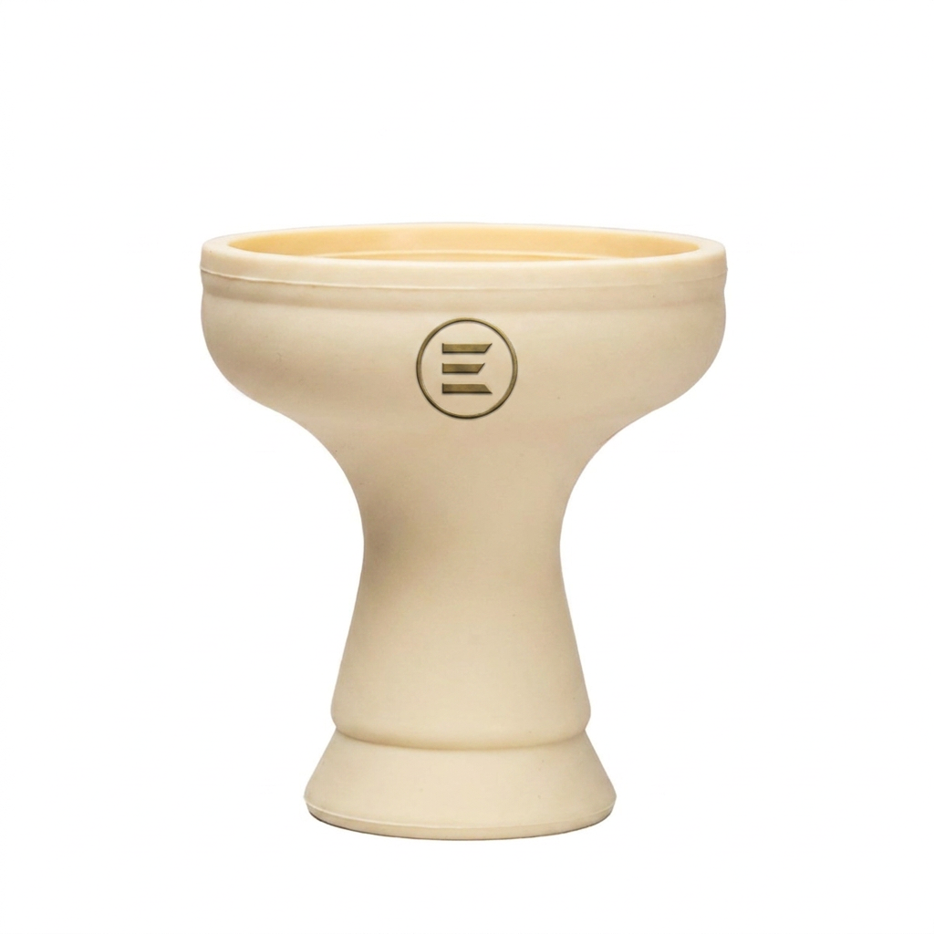 ELAN branded black silicone shisha head bowl — Cream