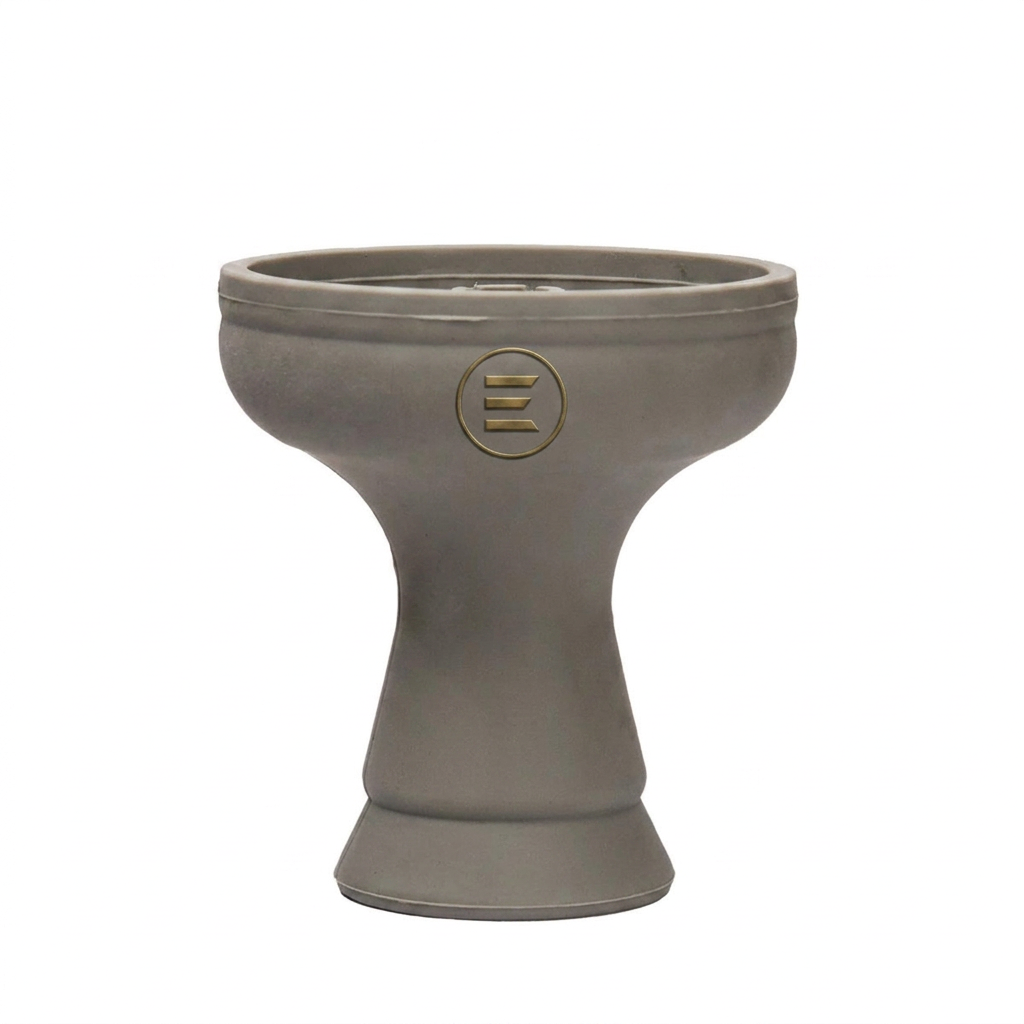 ELAN branded black silicone shisha head bowl — Stone Grey